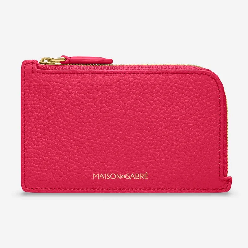 Custom money clips for corporate giftsThe Zip Card Holder - Shibuya Fuchsia