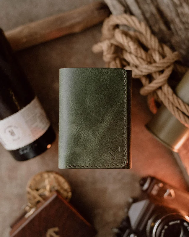 Money clips with RFID protectionVertical Trifold Leather Wallet V13