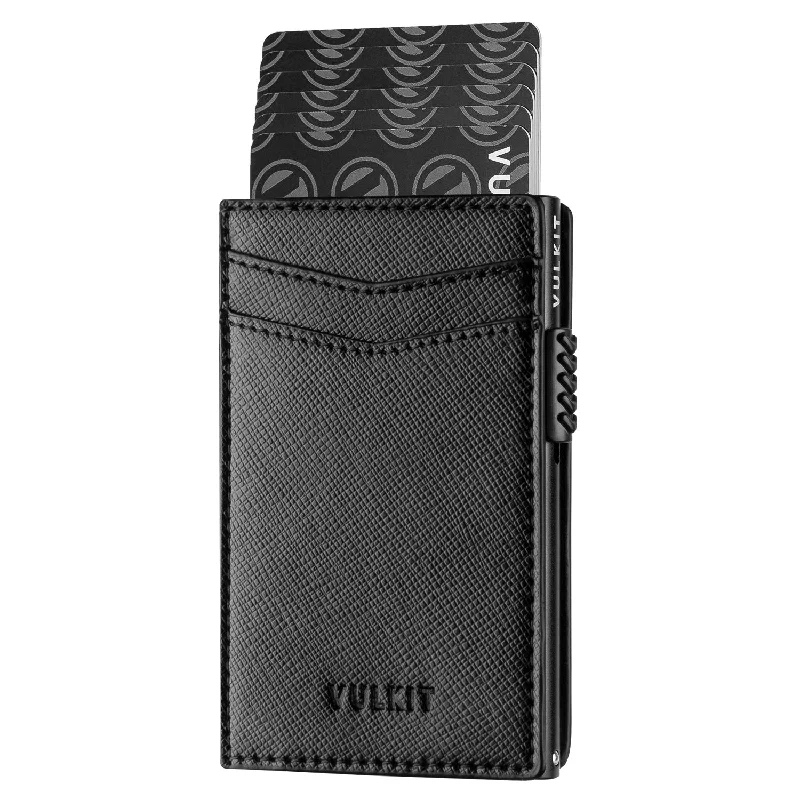 Money clips with RFID protectionVC301- Men's Slim Wallet Pop Up Card Holder, Two Outer Slots Wallet