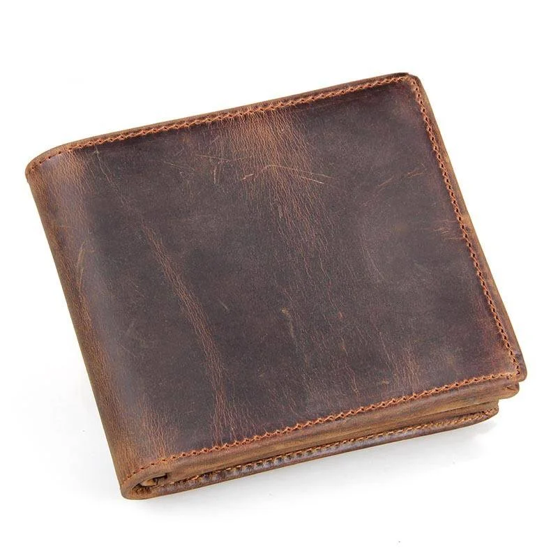 Vintage-style money clips for collectorsMens Leather Bifold Wallet with Zipper Coin Pocket Vintage-style money clips for collectorsMens Leather Bifold Wallet with Zipper Coin Pocket