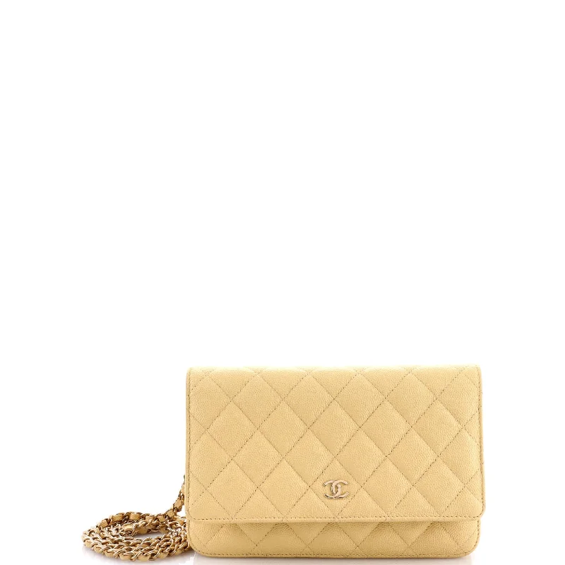 Stainless steel money clips for durabilityWallet on Chain Quilted Caviar