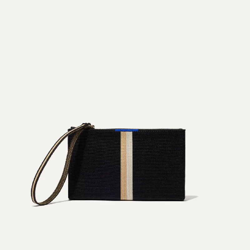 Luxury leather money clips with card slotsThe Wallet Wristlet - Black Portobello Stripe Luxury leather money clips with card slotsThe Wallet Wristlet - Black Portobello Stripe