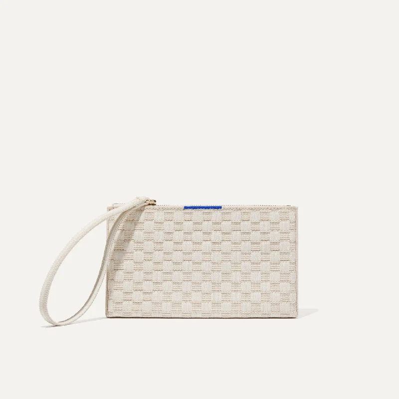 Money clips for women with sleek designsThe Wallet Wristlet - Vanilla Basketweave