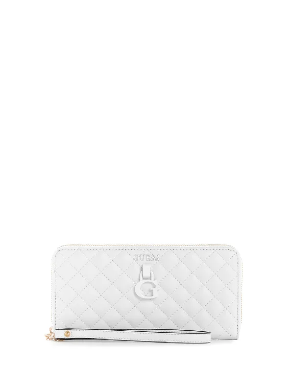 Personalized engraved money clips for menWhite Rue Rose Large Wallet