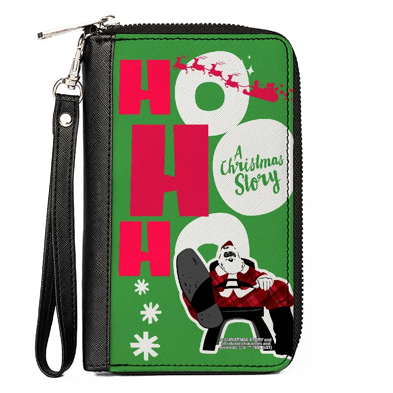 Money clips for holding large amounts of cashWomen's PU Zip Around Wallet Rectangle - A Christmas Story Santa Claus HO HO HO Pose Green Red White Money clips for holding large amounts of cashWomen's PU Zip Around Wallet Rectangle - A Christmas Story Santa Claus HO HO HO Pose Green Red White