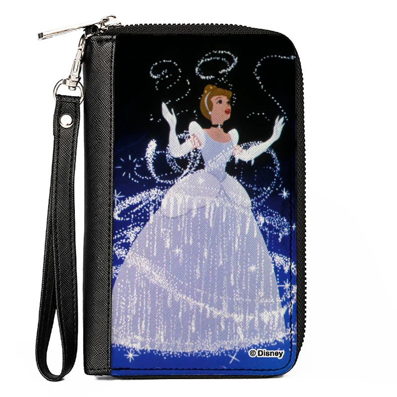 Money clips vs traditional walletsWomen's PU Zip Around Wallet Rectangle - Cinderella Ball Gown Transformation