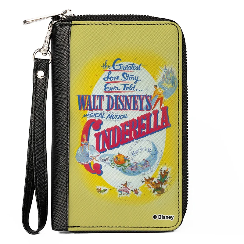Slim money clips for minimalist walletsWomen's PU Zip Around Wallet Rectangle - Classic Walt Disney's MAGICAL MUSICAL CINDERELLA Movie Poster Slim money clips for minimalist walletsWomen's PU Zip Around Wallet Rectangle - Classic Walt Disney's MAGICAL MUSICAL CINDERELLA Movie Poster