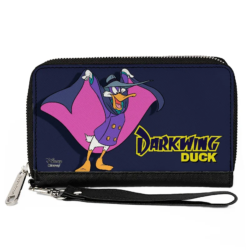 Custom money clips for corporate giftsWomen's PU Zip Around Wallet Rectangle - DARKWING DUCK Cape Pose Navy Yellow Custom money clips for corporate giftsWomen's PU Zip Around Wallet Rectangle - DARKWING DUCK Cape Pose Navy Yellow