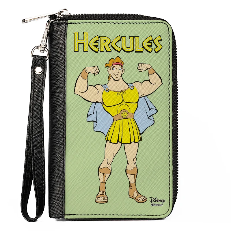 How to clean and maintain metal money clipsWomen's PU Zip Around Wallet Rectangle - HERCULES Flexing Pose Green Yellow