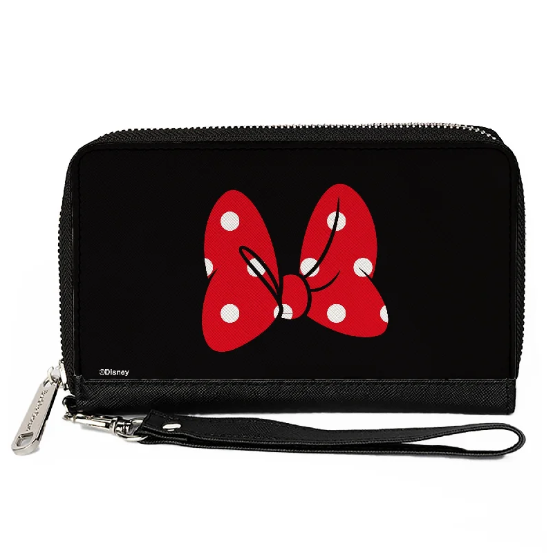 How to clean and maintain metal money clipsWomen's PU Zip Around Wallet Rectangle - Minnie Mouse Bow Polka Dot Black Red White