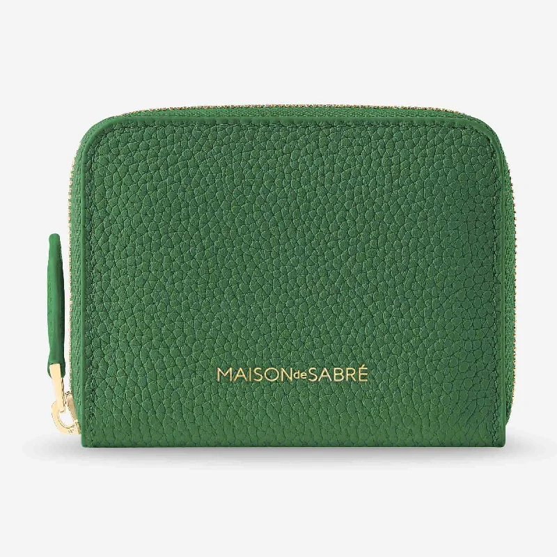Elegant money clips for weddingsZipped Wallet - Emerald Green