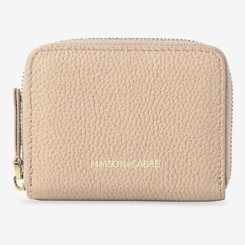 Money clips for women with sleek designsZipped Wallet - Saharan Nude