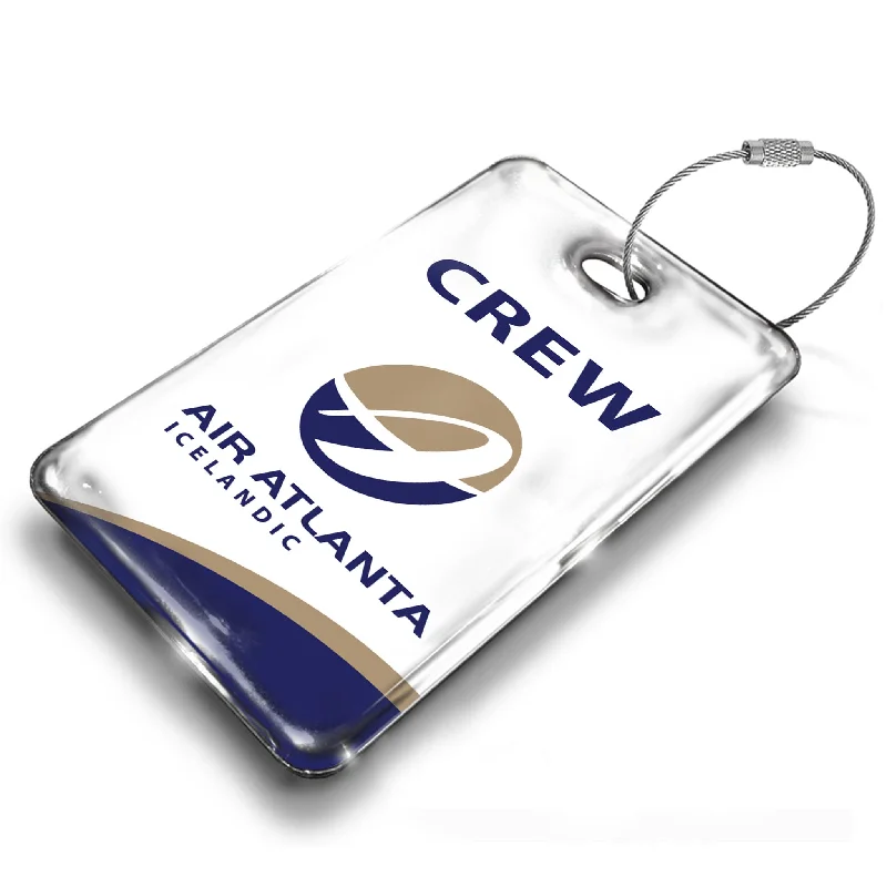 Embroidered Silk Passport Covers & Wallets with Gold Thread for Special OccasionsAir Atlanta Logo White Luggage Tag Embroidered Silk Passport Covers & Wallets with Gold Thread for Special OccasionsAir Atlanta Logo White Luggage Tag