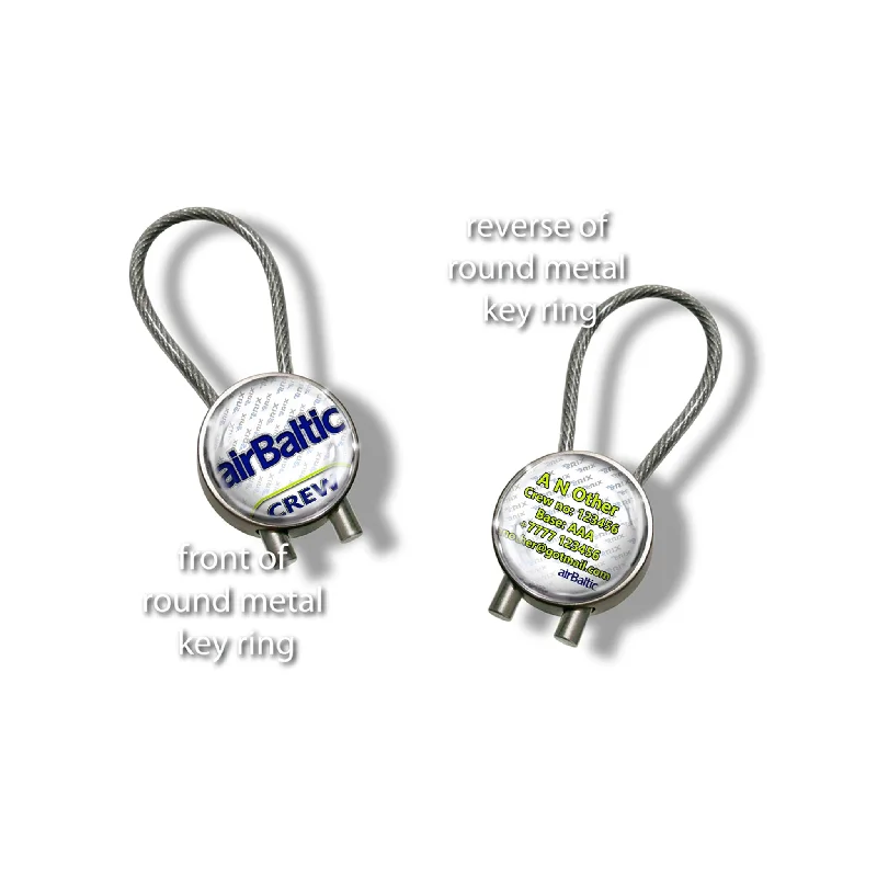 Magnetic-Closure Passport Covers & Wallets for Quick AccessAir Baltic Logo Keyrings