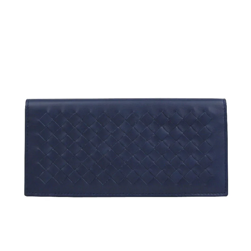 Bottega Veneta Men's Intercciaco Leather Long Bifold Wallet