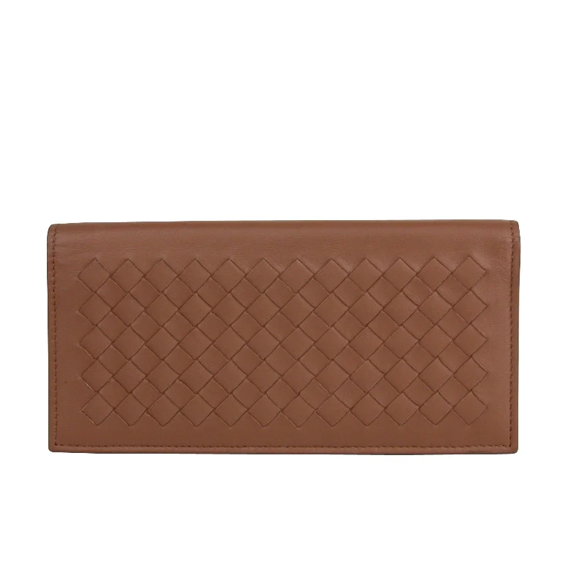 Bottega Veneta Men's Woven Leather Long Bifold Wallet