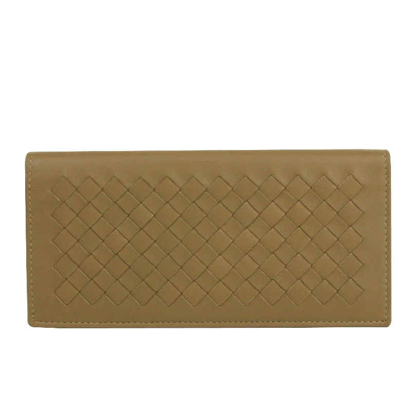 Bottega Veneta Men's Woven Leather Long Bifold Wallet
