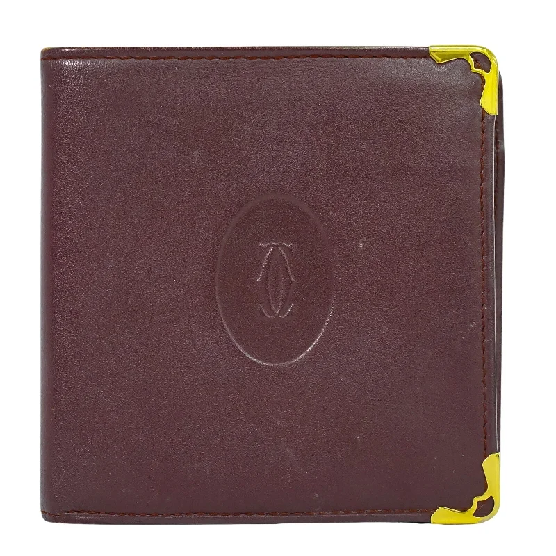 Cartier Must Leather  Leather Wallet  (Pre-Owned)