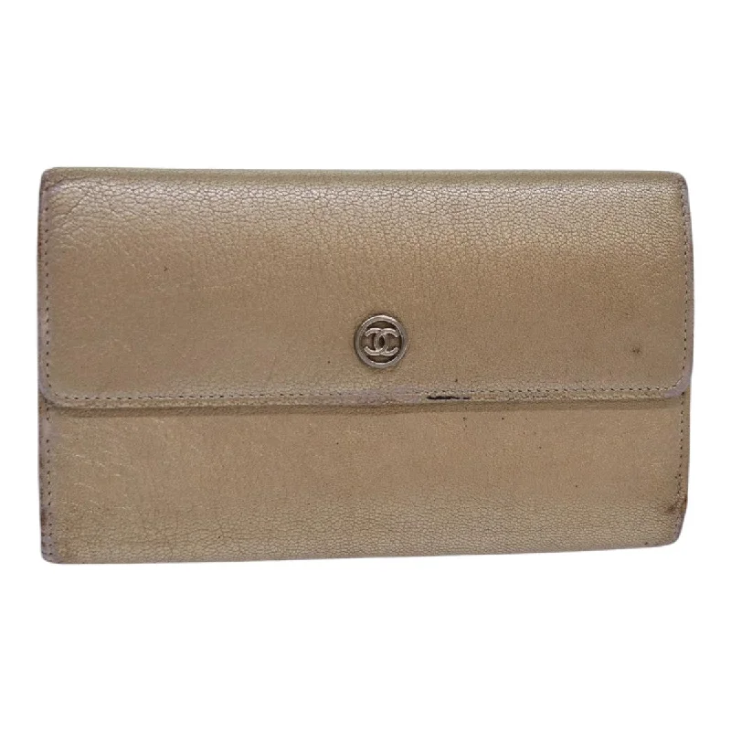 Chanel Logo Cc  Leather Wallet  (Pre-Owned)