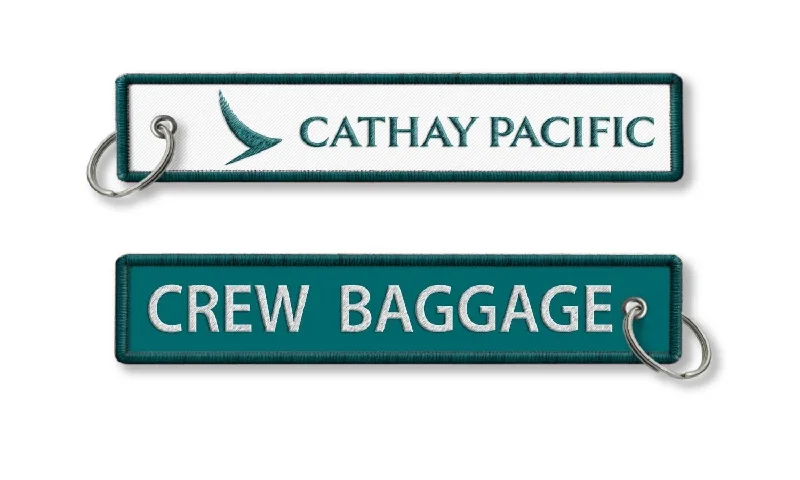 Glittery Sequined Passport Covers & Wallets for Party LoversCathay Pacific-Crew Baggage Embroidered Keyring Glittery Sequined Passport Covers & Wallets for Party LoversCathay Pacific-Crew Baggage Embroidered Keyring