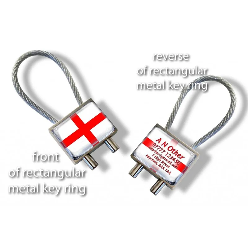 Vintage-Style Passport Covers & Wallets with Brass Hardware for Retro EnthusiastsENGLAND Flag White-Keyrings