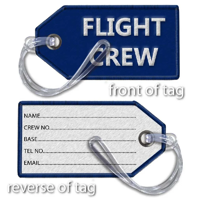 RFID-Blocking Passport Covers & Wallets in Sleek Black for Business TripsFLIGHT CREW-BagTag(BLUE)