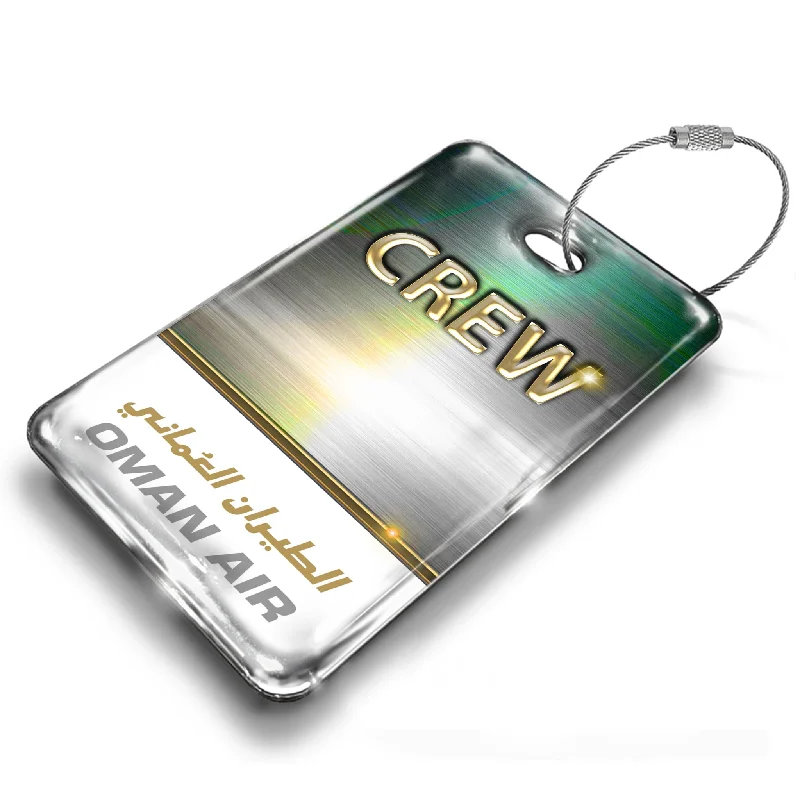 RFID-Blocking Passport Covers & Wallets in Sleek Black for Business TripsOman Air Logo Gold