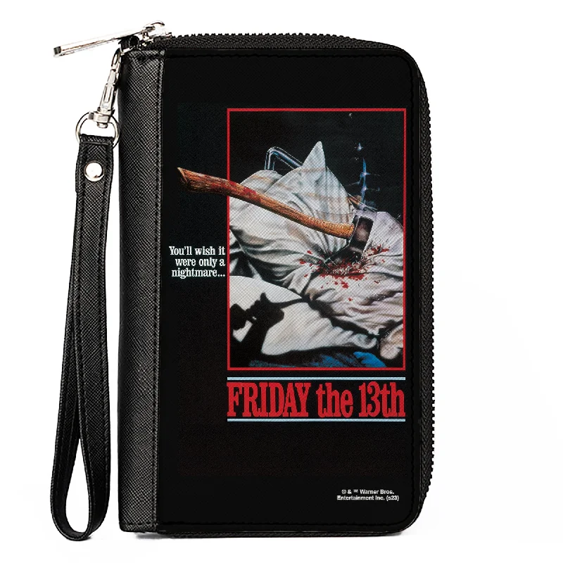 PU Zip Around Wallet Rectangle - FRIDAY THE 13TH YOU'LL WISH IT WERE ONLY A NIGHTMARE Movie Poster PU Zip Around Wallet Rectangle - FRIDAY THE 13TH YOU'LL WISH IT WERE ONLY A NIGHTMARE Movie Poster