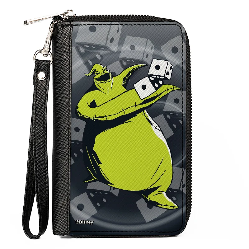 PU Zip Around Wallet Rectangle - Oogie Boogie Rolling Dice Pose + Scattered Dice Grays PU Zip Around Wallet Rectangle - Oogie Boogie Rolling Dice Pose + Scattered Dice Grays
