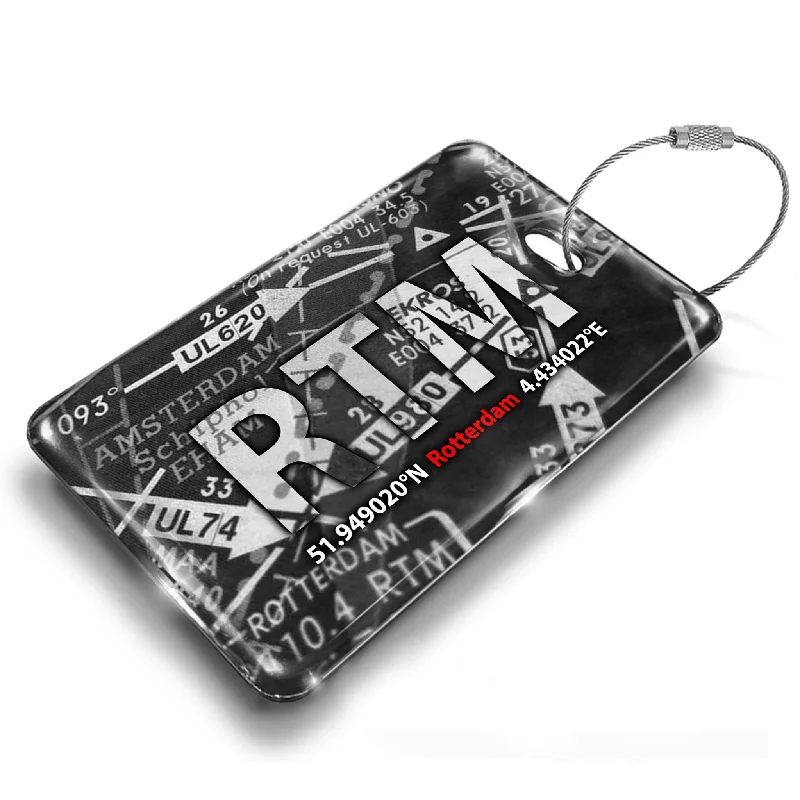 Leather Passport Covers & Wallets with Handmade Stitching for Luxury TravelersRotterdam Airport Base Code Tag Leather Passport Covers & Wallets with Handmade Stitching for Luxury TravelersRotterdam Airport Base Code Tag