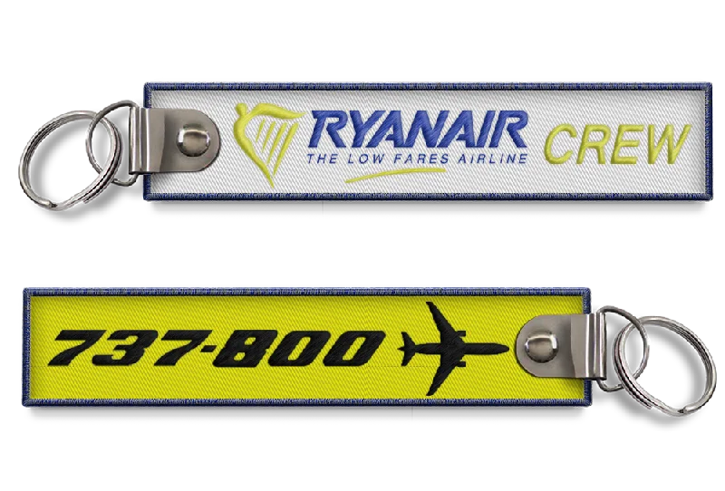 RFID-Blocking Passport Covers & Wallets in Sleek Black for Business TripsRyanair B737-800 Crew Embroidered Keychain