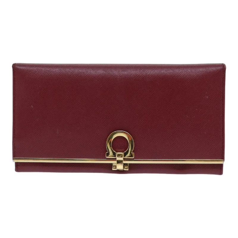 Salvatore Ferragamo Gancio  Leather Wallet  (Pre-Owned)