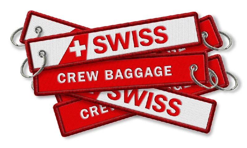 RFID-Blocking Passport Covers & Wallets in Sleek Black for Business TripsSwiss-Crew Baggage Keyring