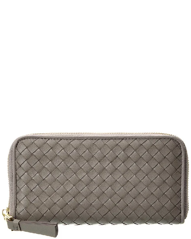 Tiffany & Fred Paris Woven-Leather Wallet