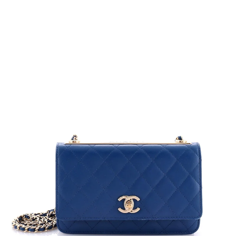 Trendy CC Wallet on Chain NM Quilted Lambskin
