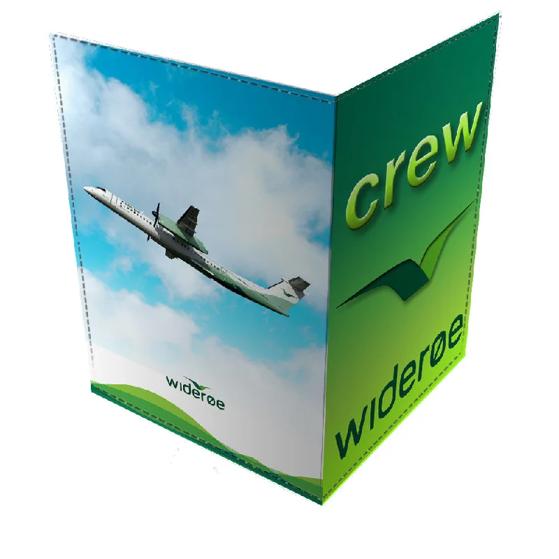 RFID-Blocking Passport Covers & Wallets in Sleek Black for Business TripsWIDEROE CREW Passport Cover